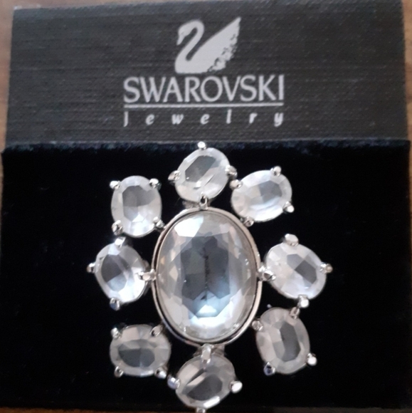 Swarovski Clear Crystal Rhinestone Pin Brooch - Picture 6 of 6